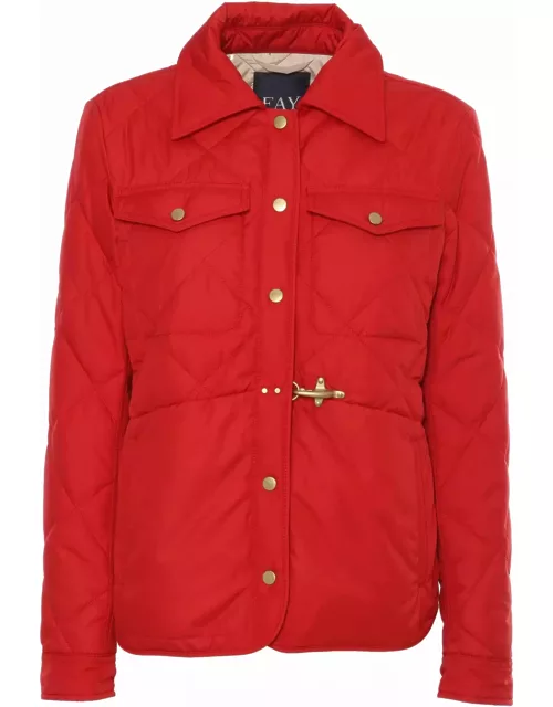 Fay Red Quilted Jacket
