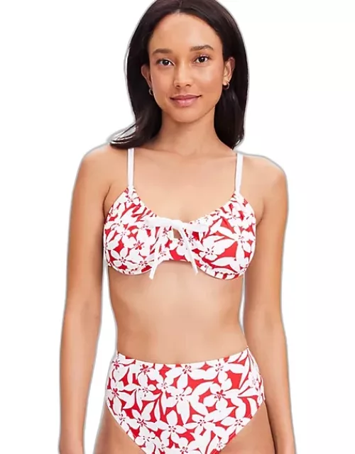 Loft LOFT Beach Plumeria Front Tie Underwire Bikini Top