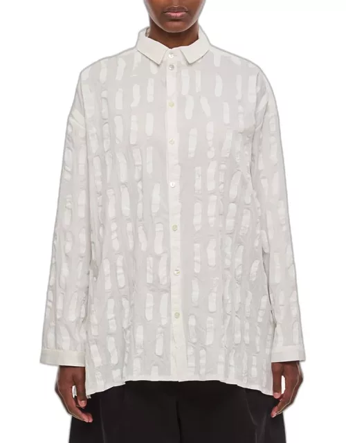 Too Good Square Cut Over Fit Shirt White