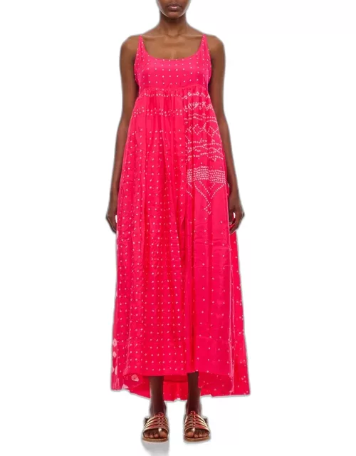 Injiri Cotton And Silk Slip Dress Rose