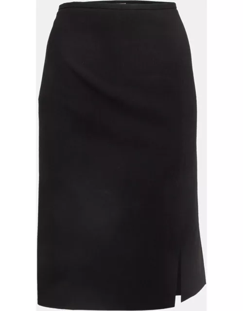 Armani Collezioni Black Crepe Formal Pencil Skirt