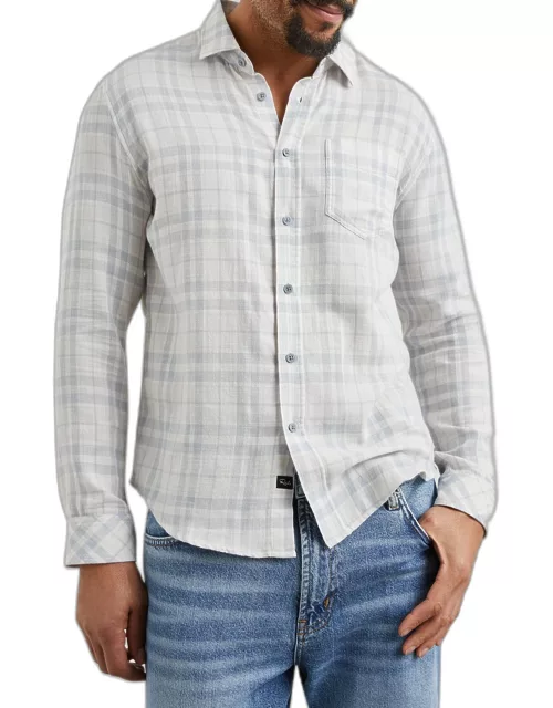 Men's Wyatt Cotton Stripe Button-Front Shirt
