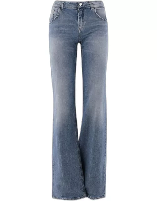 Blumarine Flared Jeans In Stretch Cotton Deni