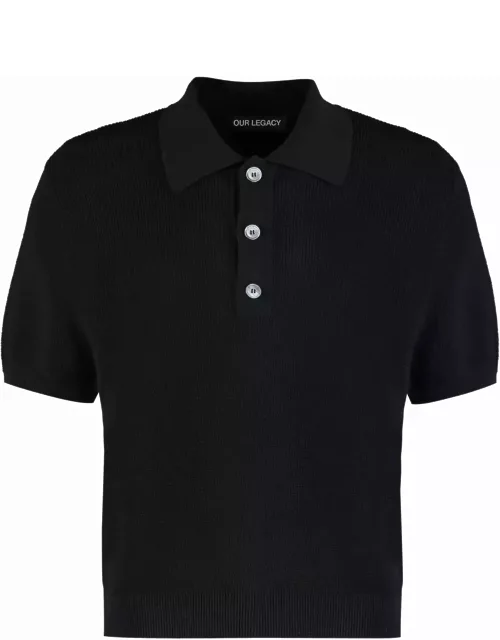 Our Legacy Traditional Knitted Cotton Polo Shirt