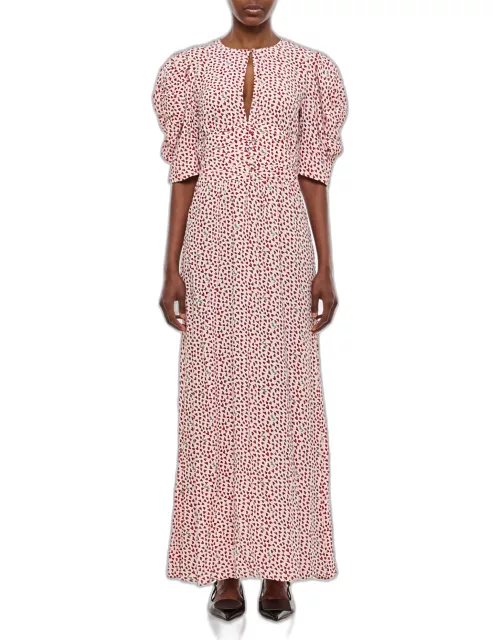 Rotate by Birger Christensen Printed Flowy Maxi Dres