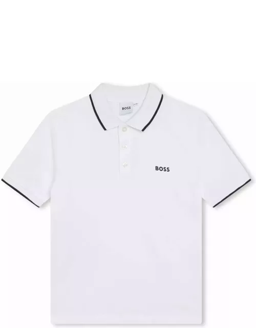 Hugo Boss Polo Shirt With Embossed Logo