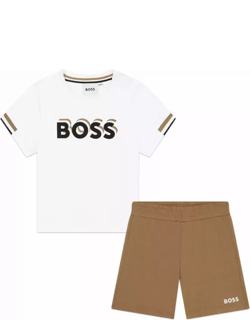 Hugo Boss Printed Top And Shorts Set