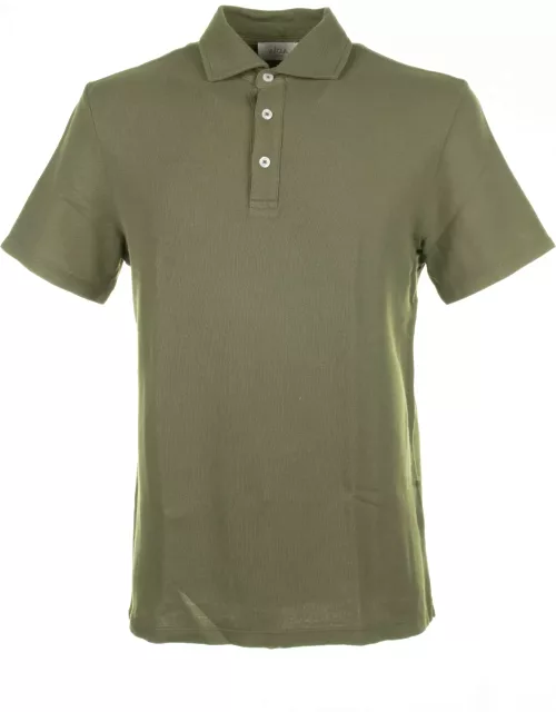 Altea Military Short-sleeved Polo Shirt In Cotton