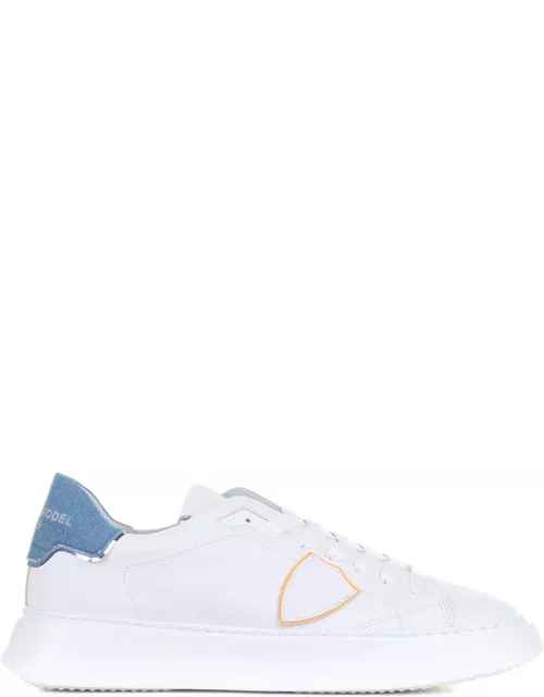 Philippe Model Mens Leather Temple Sneaker