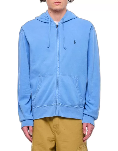 Polo Ralph Lauren Cotton Zipped Sweatshirt Sky blue