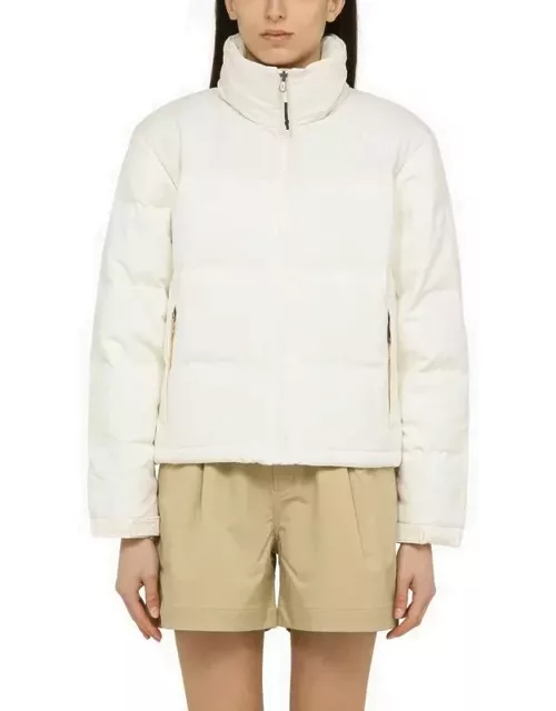 White nylon down jacket with logo