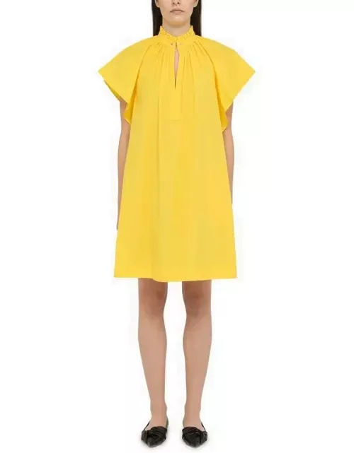Yellow cotton short dres