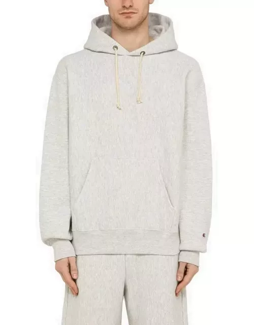 Light grey cotton blend hoodie