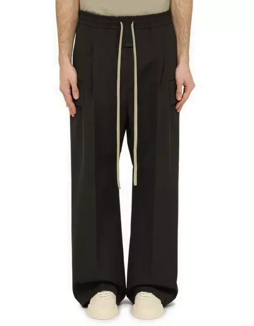 Cargo wide-leg trousers Olive