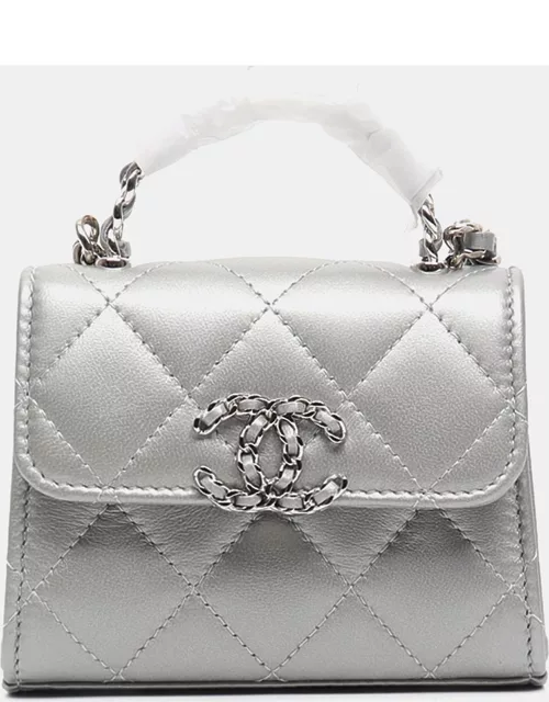 Chanel Lambskin Top Handle Mini Crossbody Bag AP3236