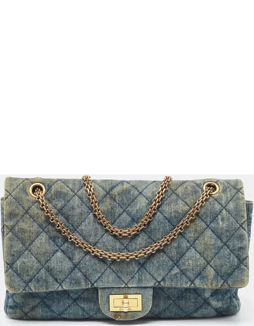 Chanel Blue Quilted Denim Classic 227 Reissue 2.55 Flap Bag