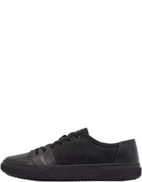 Prada Black Nylon and Rubber Low Top Sneaker