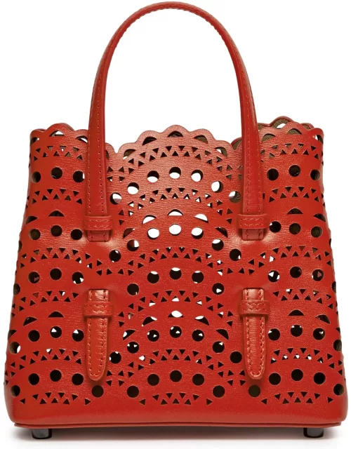 Alaïa Mina 16 Leather top Handle bag - Red
