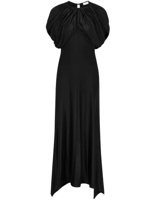 Rabanne Draped Stretch-jersey Maxi Dress - Black - 40 (UK12 / M)