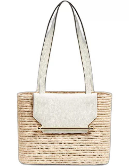 Basket Raffia & Leather Shoulder Bag