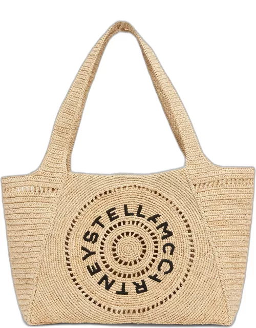 Mini Logo Eco Crochet Raffia Tote Bag