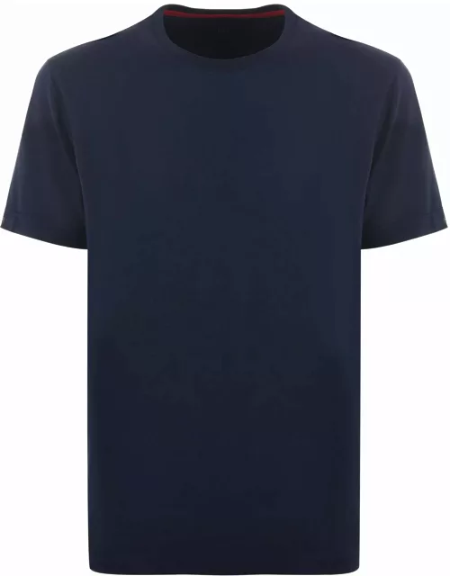 Fay Blue Cotton T-shirt