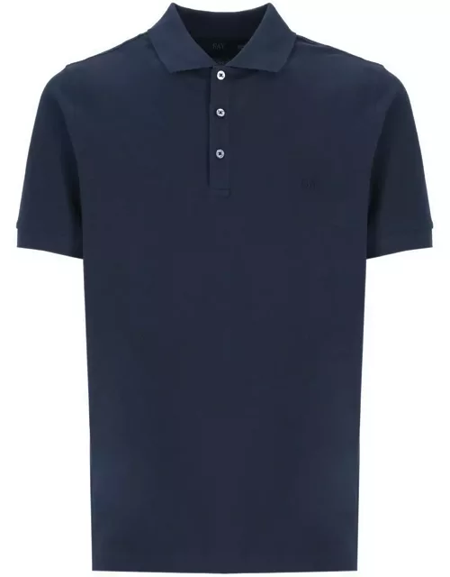 Fay Blue Cotton Polo Shirt