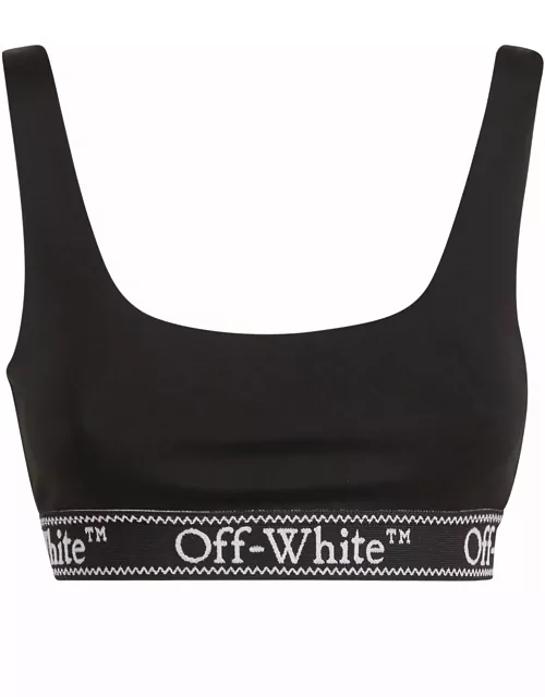 Off-White Sporty Top In Black Nylon Blend
