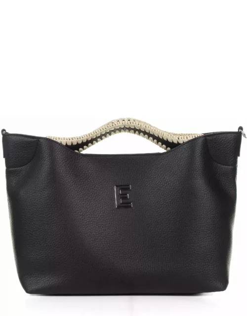Ermanno Scervino Rachele Black Leather Handbag