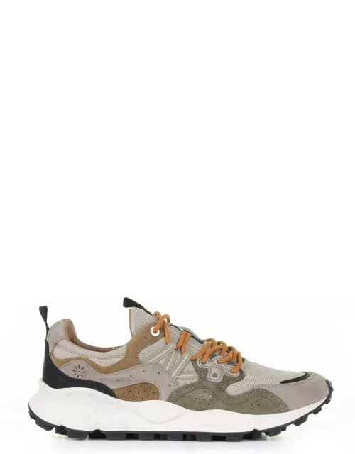 Flower Mountain Yamano Mens Sneaker In Suede And Nylon