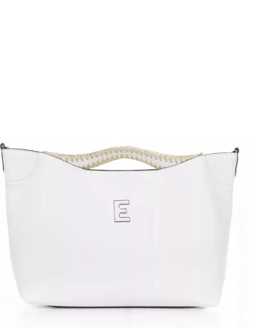 Ermanno Firenze Rachele White Leather Handbag