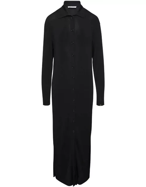 Philosophy di Lorenzo Serafini Black Long Dress In Viscose Woman