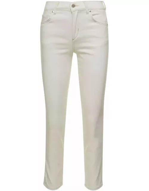 Liu-Jo White Skinny Jeans In Denim Woman