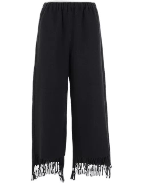 By Malene Birger Cotton Blend Pants With Fringe