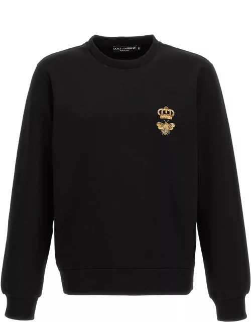 Dolce & Gabbana Crown Bee Embroidered Sweatshirt