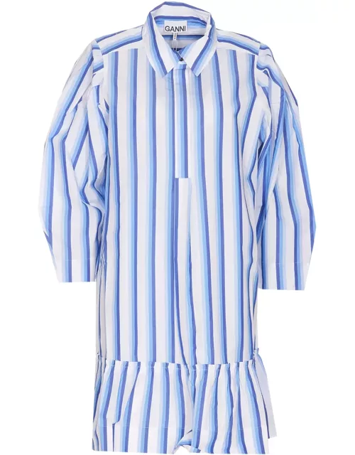 Ganni Mini Striped Shirt Dres