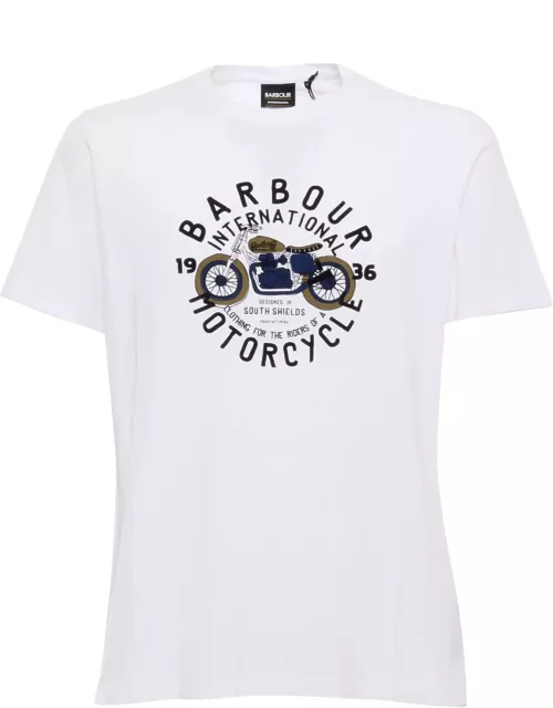 Barbour White T-shirt With Print