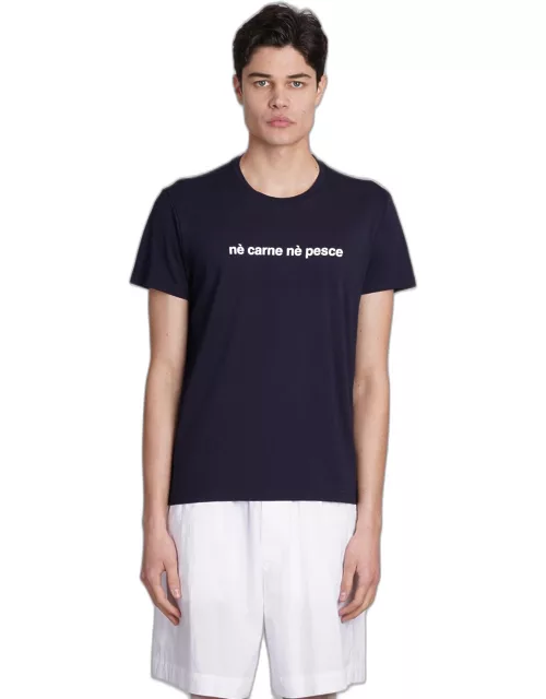 Aspesi Ne Carne Ne Pesce T-shirt In Blue Cotton