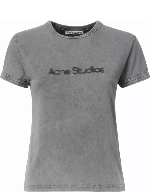Acne Studios Logo Detailed Crewneck T-shirt