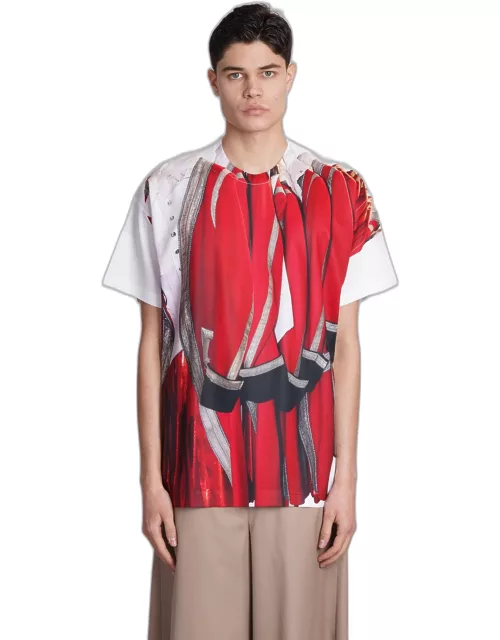 Comme Des Garçons Homme Plus T-shirt In Red Polyester
