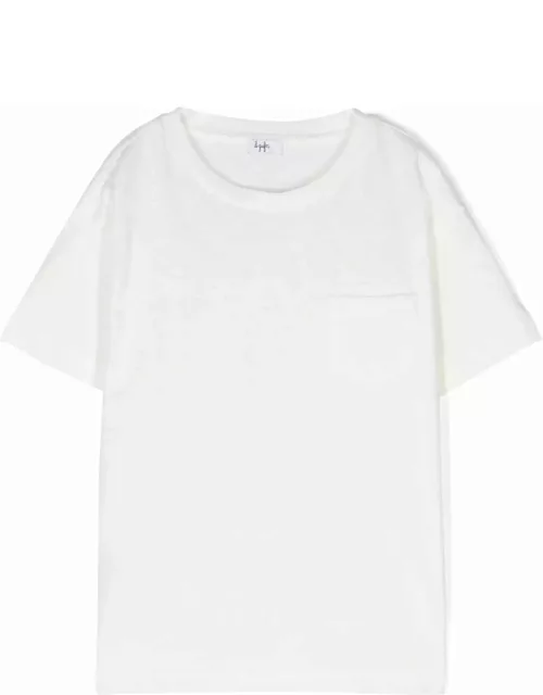 Il Gufo White Cotton And Linen T-shirt