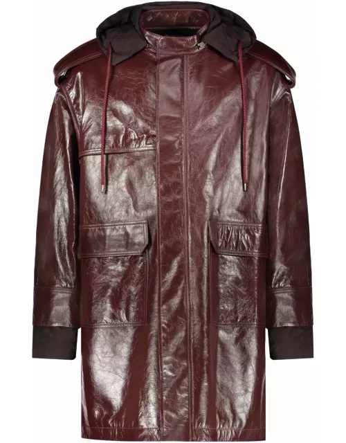 AMBUSH Hooded Leather Jacket