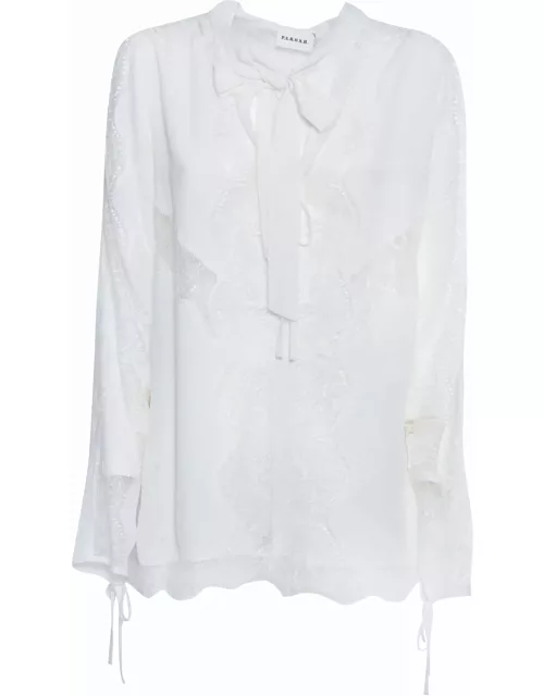 Parosh White Shirt With Lace