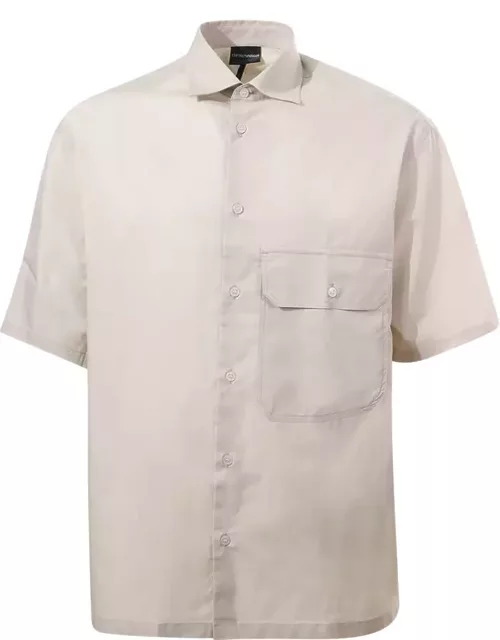 Emporio Armani Shirt In Grey Cotton