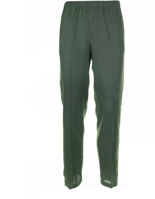 Cruna Green Linen Blend Trouser