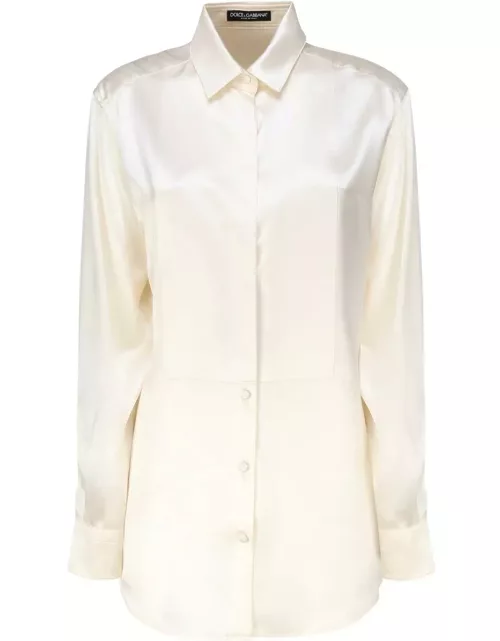 Dolce & Gabbana Long-sleeved Satin Shirt