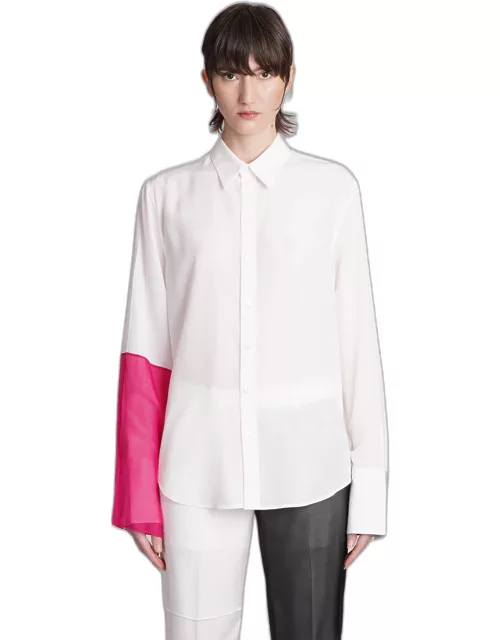 Helmut Lang Shirt In White Silk