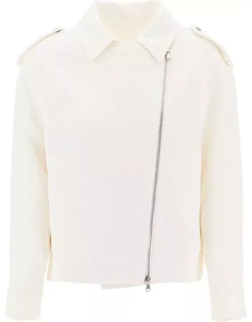 BRUNELLO CUCINELLI cotton-linen biker jacket