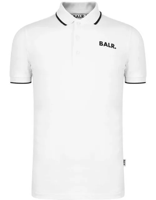 BALR Plated Logo Polo Shirt - White