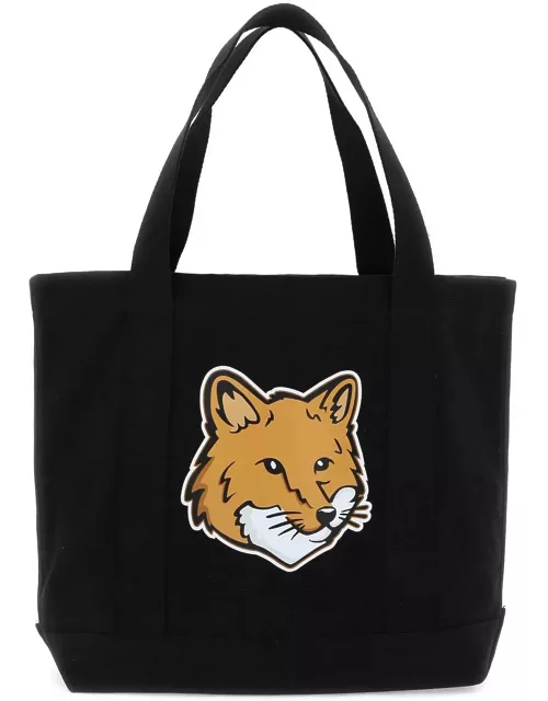 MAISON KITSUNE fox head tote bag